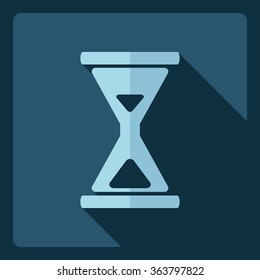 Flat modern design with shadow  Icon time