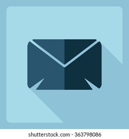 Flat modern design with shadow  Icon message