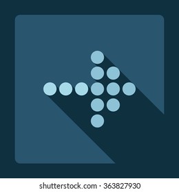 Flat modern design with shadow Icon  arrow