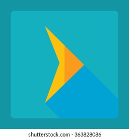 Flat modern design with shadow Icon  arrow