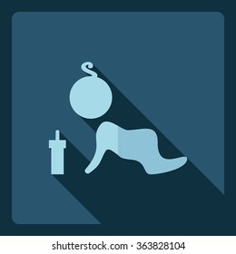 Flat modern design with shadow  Icon babies