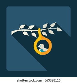 Flat modern design with shadow Icon  chick