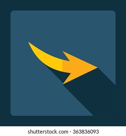 Flat modern design with shadow Icon  arrow