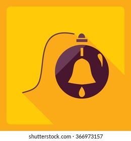 Flat modern design with shadow  Icon Christmas balls