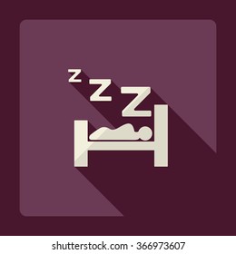 Flat modern design with shadow  Icon  healthy sleep