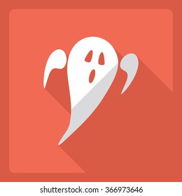 Flat modern design with shadow  Icon ghost