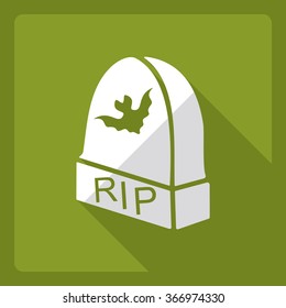 Flat modern design with shadow  Icon headstone