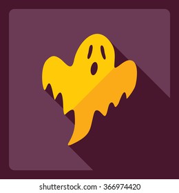 Flat modern design with shadow  Icon ghost