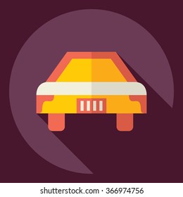 Flat modern design with shadow  Icon car