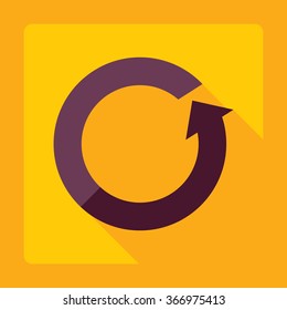 Flat modern design with shadow Icon  arrow