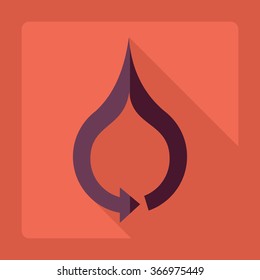 Flat modern design with shadow Icon  arrow