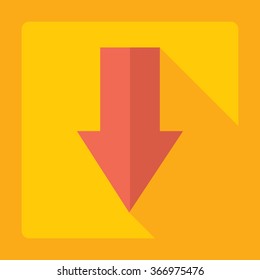 Flat modern design with shadow Icon  arrow