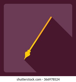 Flat modern design with shadow  Icon spear