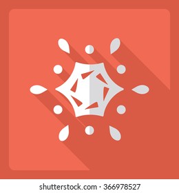 Flat modern design with shadow  Icon snowflake