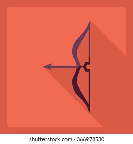 Flat modern design with shadow  Icon bow