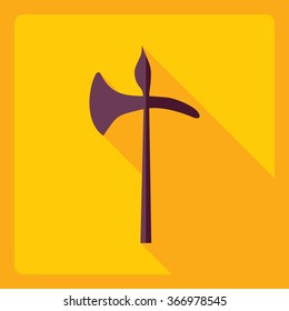 Flat modern design with shadow  Icon battle Axe