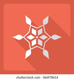 Flat modern design with shadow  Icon snowflake