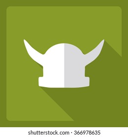 Flat modern design with shadow  Icon helmet barbarian