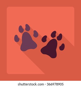 Flat modern design with shadow Icon  trace