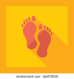 Flat modern design with shadow Icon  trace