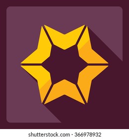 Flat modern design with shadow  Icon snowflake