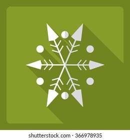 Flat modern design with shadow  Icon snowflake