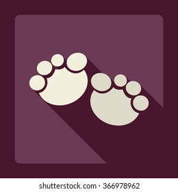 Flat modern design with shadow Icon  trace