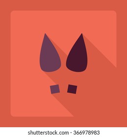 Flat modern design with shadow Icon  trace
