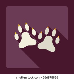 Flat modern design with shadow Icon  trace