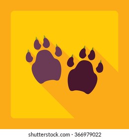 Flat modern design with shadow Icon  trace