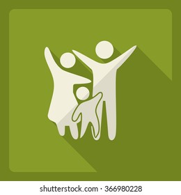 Flat modern design with shadow  Icon family