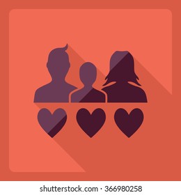 Flat modern design with shadow  Icon family 