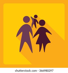 Flat modern design with shadow  Icon family