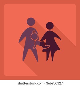 Flat modern design with shadow  Icon family 