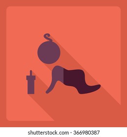 Flat modern design with shadow  Icon babies