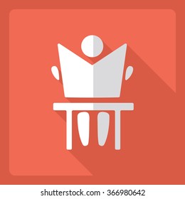 Flat modern design with shadow  Icon newspaper
