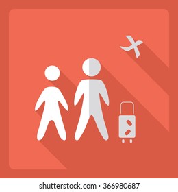 Flat modern design with shadow  Icon vacation