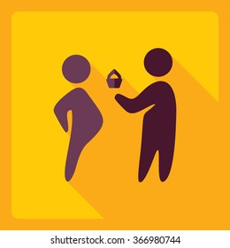 Flat modern design with shadow  Icon pregnancy