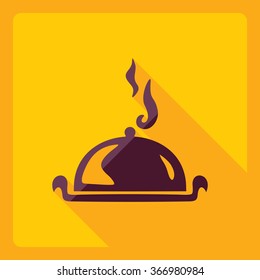Flat modern design with shadow  Icon table setting