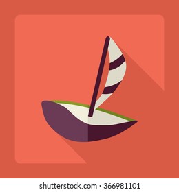 Flat modern design with shadow Icon  aircraft