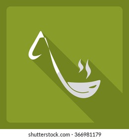 Flat modern design with shadow  Icon ladle