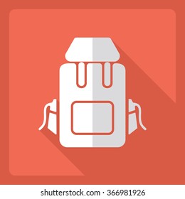 Flat modern design with shadow  Icon travel backpack