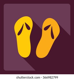 Flat modern design with shadow  Icon sandal