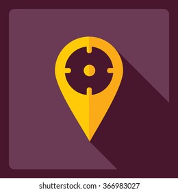Flat modern design with shadow  Icon aimer