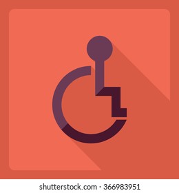 Flat modern design with shadow  Icon invalid