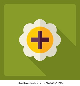 Flat modern design with shadow  Icon medicine
