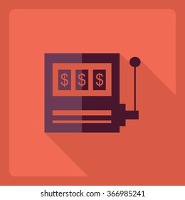 Flat modern design with shadow  Icon slots