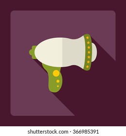 Flat modern design with shadow Icon a megaphone