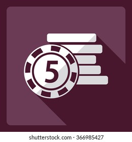 Flat modern design with shadow  Icon chips