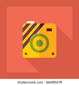Flat modern design with shadow Icon camera